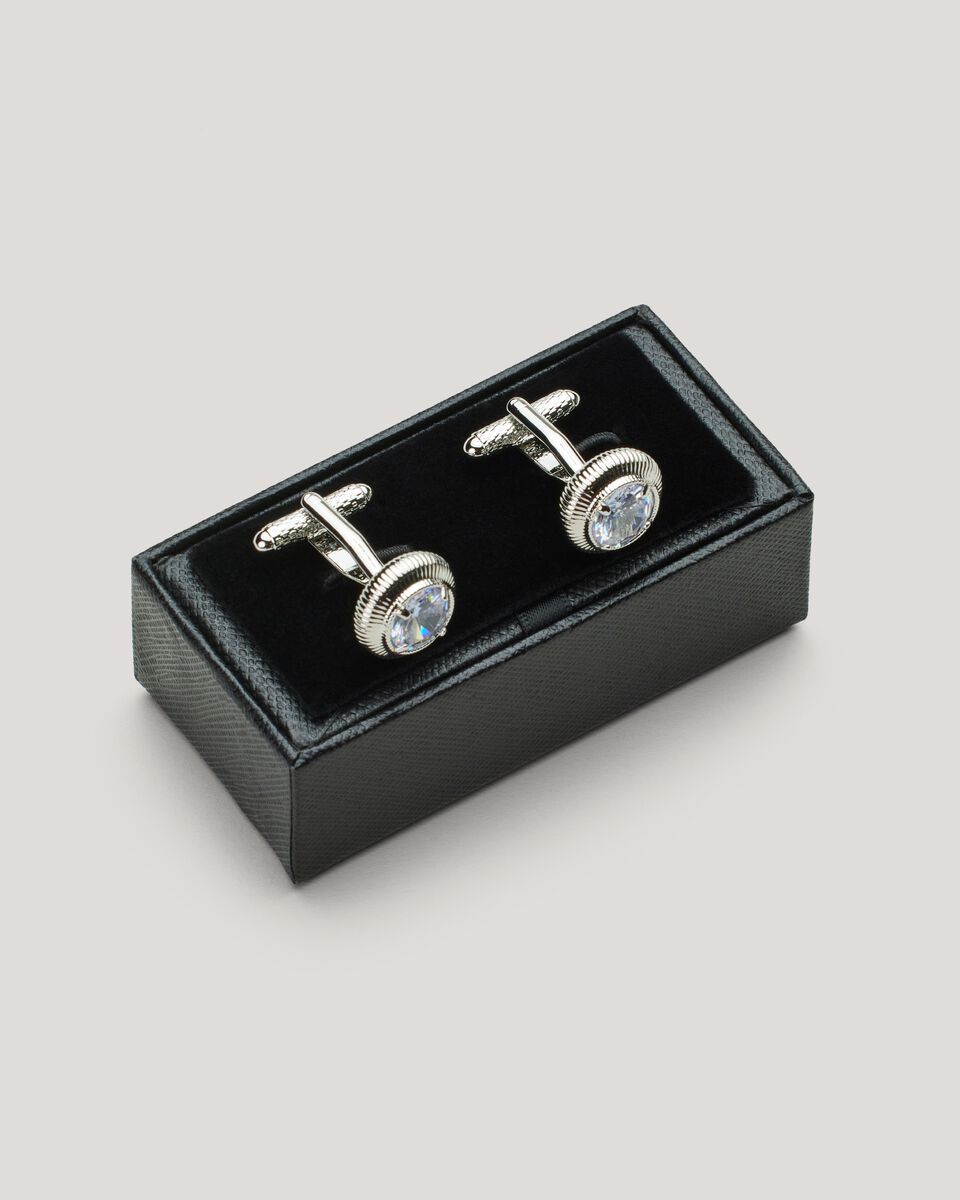 Silver Jewelled Cufflinks